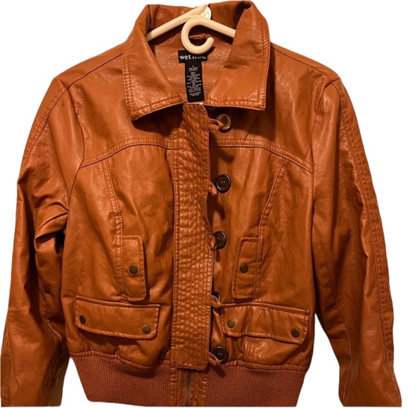 Wet Seal Faux Leather Jacket - Picture 5 of 6